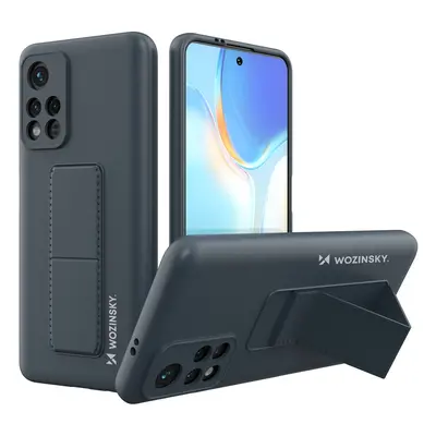 Wozinsky Kickstand Case silikonové pouzdro se stojánkem pro Xiaomi Poco M4 Pro 5G navy blue