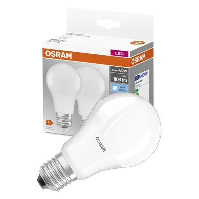 2PAK LED žárovka LED E27 A60 8,5W = 60W 806lm 4000K Neutrální 200° OSRAM