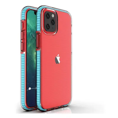 Gelové pouzdro Spring Case s barevným rámečkem pro iPhone 13 Pro světle modré