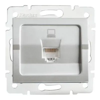 Kanlux 25226 LOGI Datová zásuvka RJ45Cat 5e Jack - stříbrná