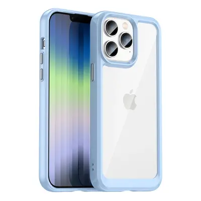 Outer Space Case Pevné pouzdro pro iPhone 14 Pro s gelovým rámečkem modré