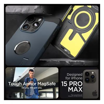 Spigen Tough Armor MagSafe pouzdro pro iPhone 15 Pro Max - černý kov