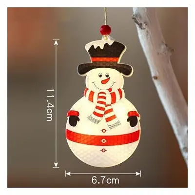 LED vánoční sněhulák 11,5 cm, 3x LR44, vnitřní, teplá bílá