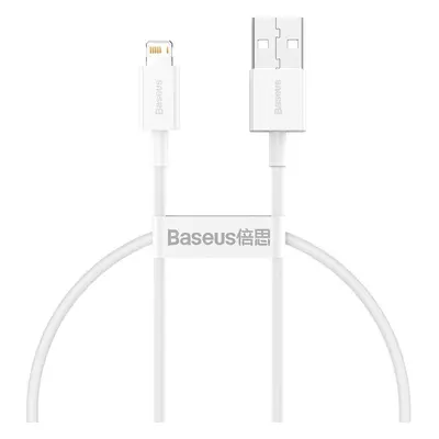 Kabel USB na Lightning Baseus Superior Series, 2,4A, 0,25 m (bílý)