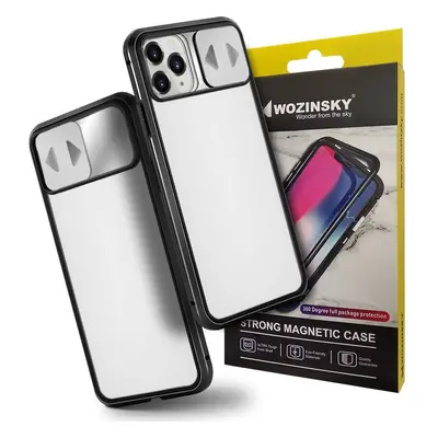 Wozinsky Magnetic Cam Slider Case magnetický 360 celoplošný skleněný kryt kamery telefonu Huawei