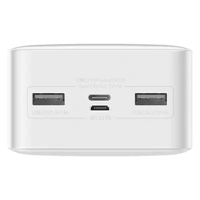 Powerbanka Baseus Bipow 30000mAh, 2xUSB, USB-C, 15W (bílá)