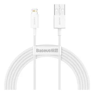 Kabel USB na Lightning Baseus Superior Series, 2,4A, 2 m (bílý)