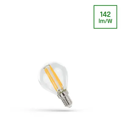 LED BALL P45 E-14 230V 6W COG Teplá bílá CLEAR SPECTRUM