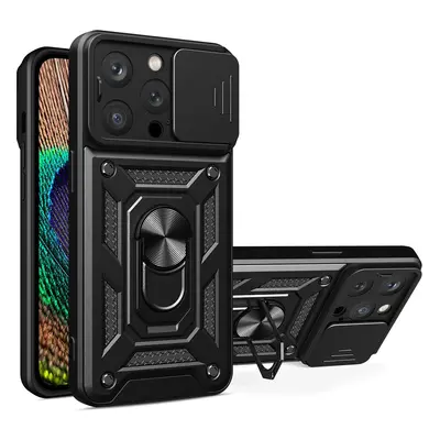 Hybrid Armor Camshield iPhone 14 Pro obrněné pouzdro s krytem fotoaparátu černé