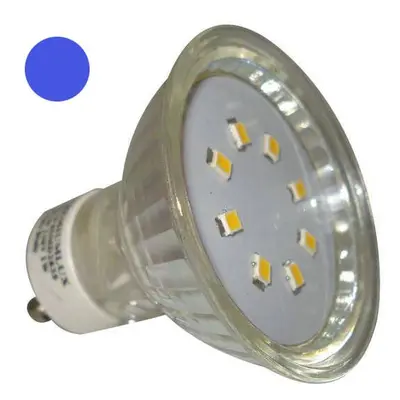 LED žárovka 1W 8xSMD2835 GU10 90lm MODRÁ