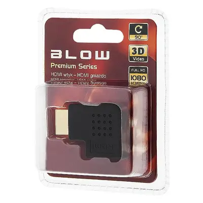 ADAPTER - REDUKCE HDMI BOČNÍ ROHOVÁ HDMI SAMICE - HDMI SAMEC, GOLD