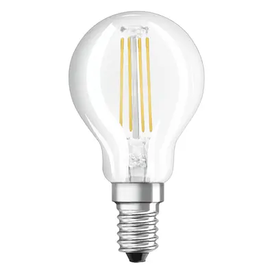 LED žárovka LED E14 P45 CL 4W = 40W 470lm 6500K Studená 300° Filament OSRAM STAR