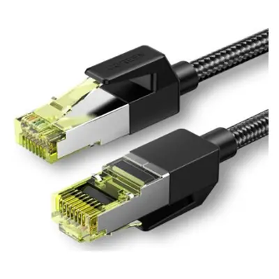 UGREEN NW150 opletený síťový kabel, Ethernet RJ45, Cat.7, F/FTP, 1m (černý)