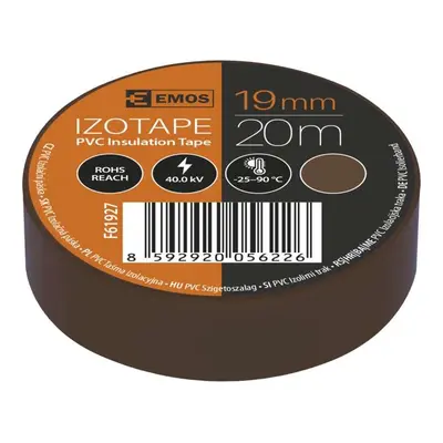 Izolační páska PVC 19mm / 20m hnědá