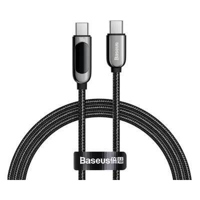 Kabel USB-C na USB-C Baseus Display, Power Delivery, 100 W, 1 m (černý)