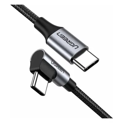 Kabel USB-C na USB-C, úhlový UGREEN US255,3A, 60W, 0,5 m (černý)