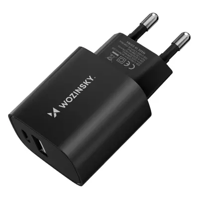 Wozinsky WGWCB USB-A USB-C 20W síťová nabíječka - černá