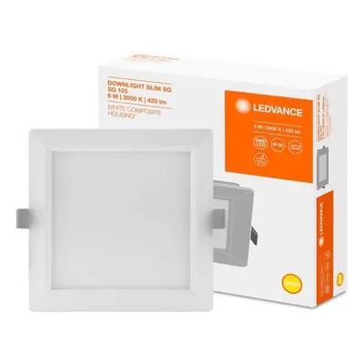 Panel LED Vestavný zápustný 6W 3000K DOWNLIGHT Slim SQ105 LEDVANCE čtvercová