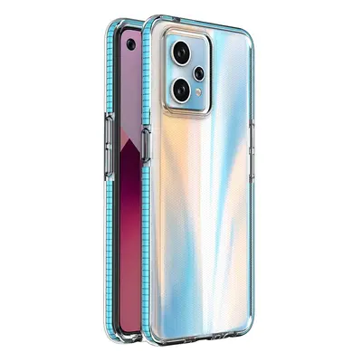 Spring Case Realme 9 Pro+ / Realme 9 silikonové pouzdro s rámečkem světle modré