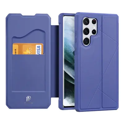 DUX DUCIS Skin X pouzdro s flipovým krytem Samsung Galaxy S22 Ultra blue