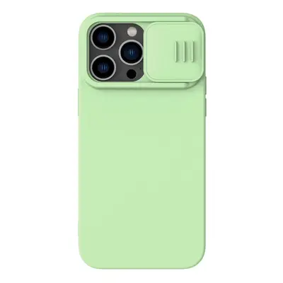 Nillkin CamShield Silky Silicone Case Pouzdro na iPhone 14 Pro Max s krytem fotoaparátu zelené