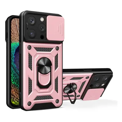 Pancéřové pouzdro se stojánkem a krytem fotoaparátu pro iPhone 15 Pro Max Hybrid Armor Camshield