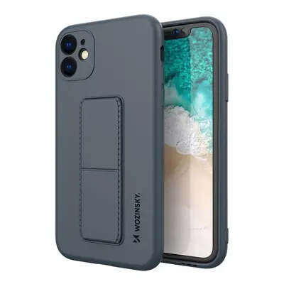 Wozinsky Kickstand Case silikonové pouzdro se stojánkem iPhone 12 Pro Max navy blue