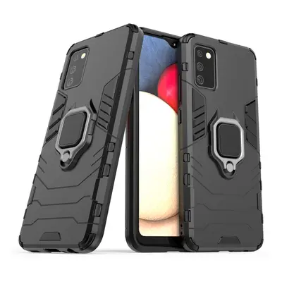 Pancéřové hybridní pouzdro Ring Armor + magnetický držák Samsung Galaxy A03s (166.5) černé