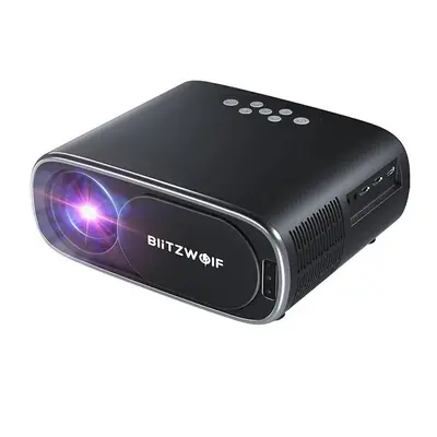 BlitzWolf BW-V4 1080p LED projektor/projektor, Wi-Fi + Bluetooth (černý)