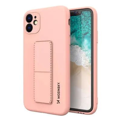 Wozinsky Kickstand Case silikonové pouzdro se stojánkem Samsung Galaxy A32 4G růžové