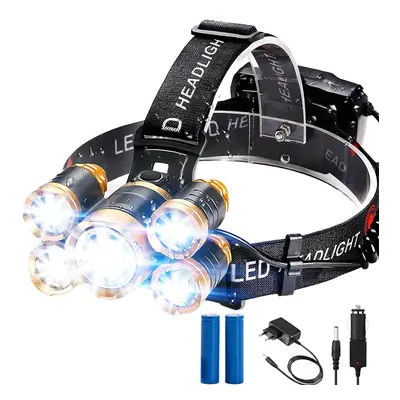 TM-A500 | LED XML-T6 CREE + 4x čelovka CREE R5 | 2x 18650 3,7V, 2000lm, 4 režimy svícení