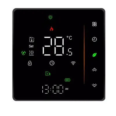 5A NO kontaktní termostat černý TRZ65C ZigBee TUYA