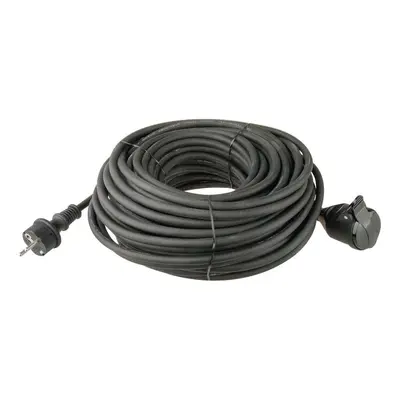 Venkovní prodlužovací kabel 30 m / 1 zásuvka / černý / guma-neopren / 230 V / 1,5 mm2