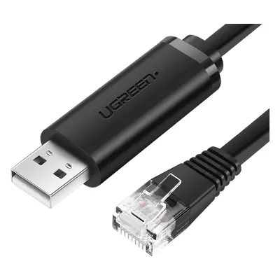 Konzolový kabel UGREEN CM204, USB - RJ45 pro síťová zařízení, 1,5 m (černý)