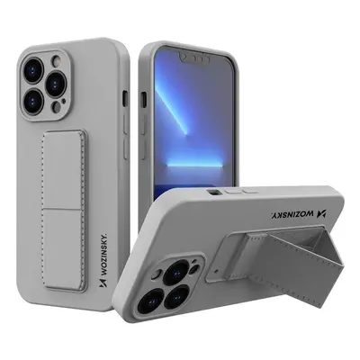 Wozinsky Kickstand Case silikonové pouzdro se stojánkem iPhone 13 Pro šedé