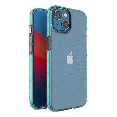 Spring Case Silikonové pouzdro s rámečkem pro iPhone 14 světle modré