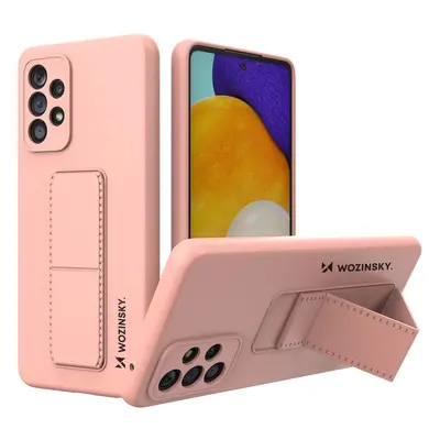 Wozinsky Kickstand Case silikonové pouzdro se stojánkem Samsung Galaxy A73 růžové