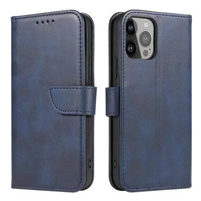 Peněženkové pouzdro s klopou pro iPhone 15 Plus Magnet Case - modré