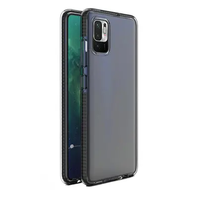 Gelové pouzdro Spring Case s barevným rámečkem pro Xiaomi Redmi Note 10 5G / Poco M3 Pro černé