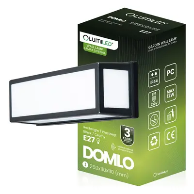 Fasádní svítidlo 1x E27 s čidlem pohybu DOMLO LUMILED