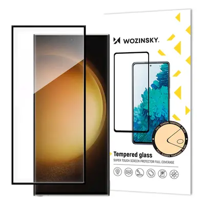 Wozinsky Full Glue tvrzené sklo pro Samsung Galaxy S24 Ultra s černým rámečkem