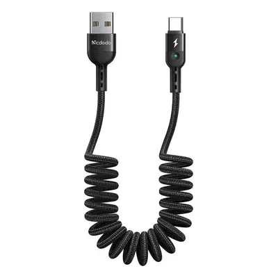 Mcdodo Omega USB na USB-C pružinový kabel CA-6420 1,8 m (černý)