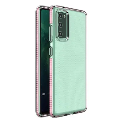 Gelové pouzdro Spring Case s barevným rámečkem pro Samsung Galaxy A02s EU light pink