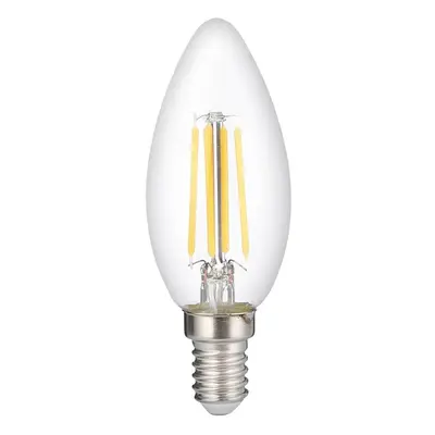 LED CANDLE C35 E14 6W FILAMENT 6W Teplá bílá