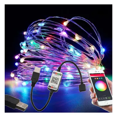 LED světelný řetěz - RGB MULTICOLOR - USB - SMART - 5 m