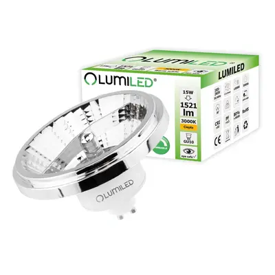 LED žárovka GU10 ES111 15W = 100W 1521lm 3000K Teplá 38° Stmívatelná LUMILED