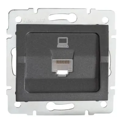 Kanlux 25285 LOGI Datová zásuvka RJ45Cat 5e Jack - grafit