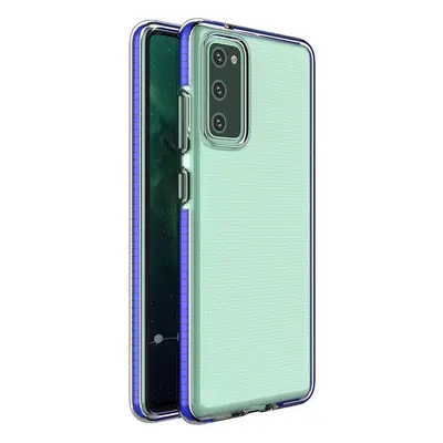 Gelové pouzdro Spring Case s barevným rámečkem pro Samsung Galaxy A72 4G tmavě modré