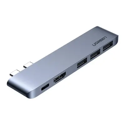 Adaptér Rozbočovač UGREEN, 2xUSB_C na 3x USB 3.0, HDMI,