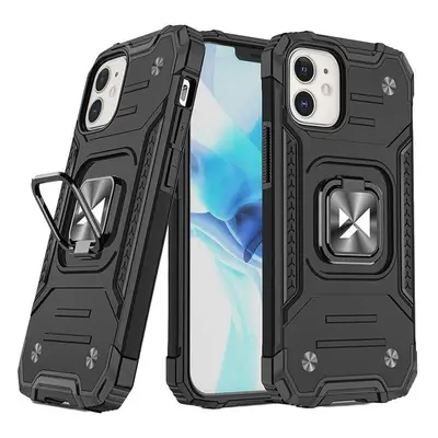 Wozinsky Ring Armor iPhone 14 obrněné hybridní pouzdro + magnetický držák černé